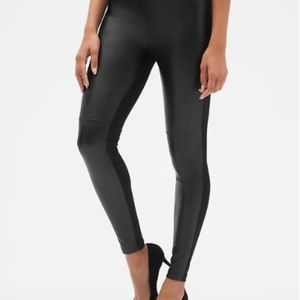 Gap Faux Leather-Front Leggings